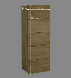 Wohnen Sideboards & Kommoden|Landhausmöbel*53x143 cm Eiche Kommode geölt - Avidora