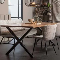 Wohnen 200x90 cm Esszimmertisch in Walnuss Furnier - Athias