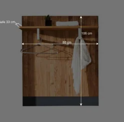 Wohnen Bürogarderoben*88x106 cm Hängegarderobe zweifarbig - Mandrey