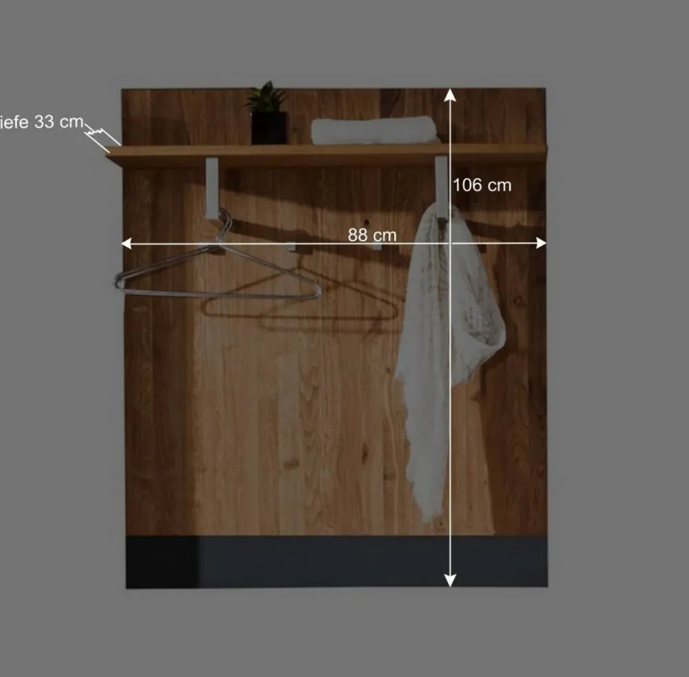 Wohnen Bürogarderoben*88x106 cm Hängegarderobe zweifarbig - Mandrey