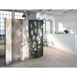 Wohnen Paravents*225x172 cm Paravent mit Vogelfeder Motiv - Kisana