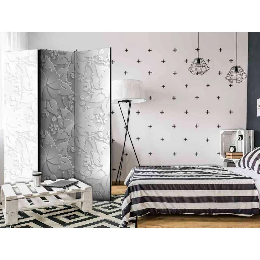 Wohnen Paravents*135x172 cm Raumtrenner mit floraler Grafik - Miset