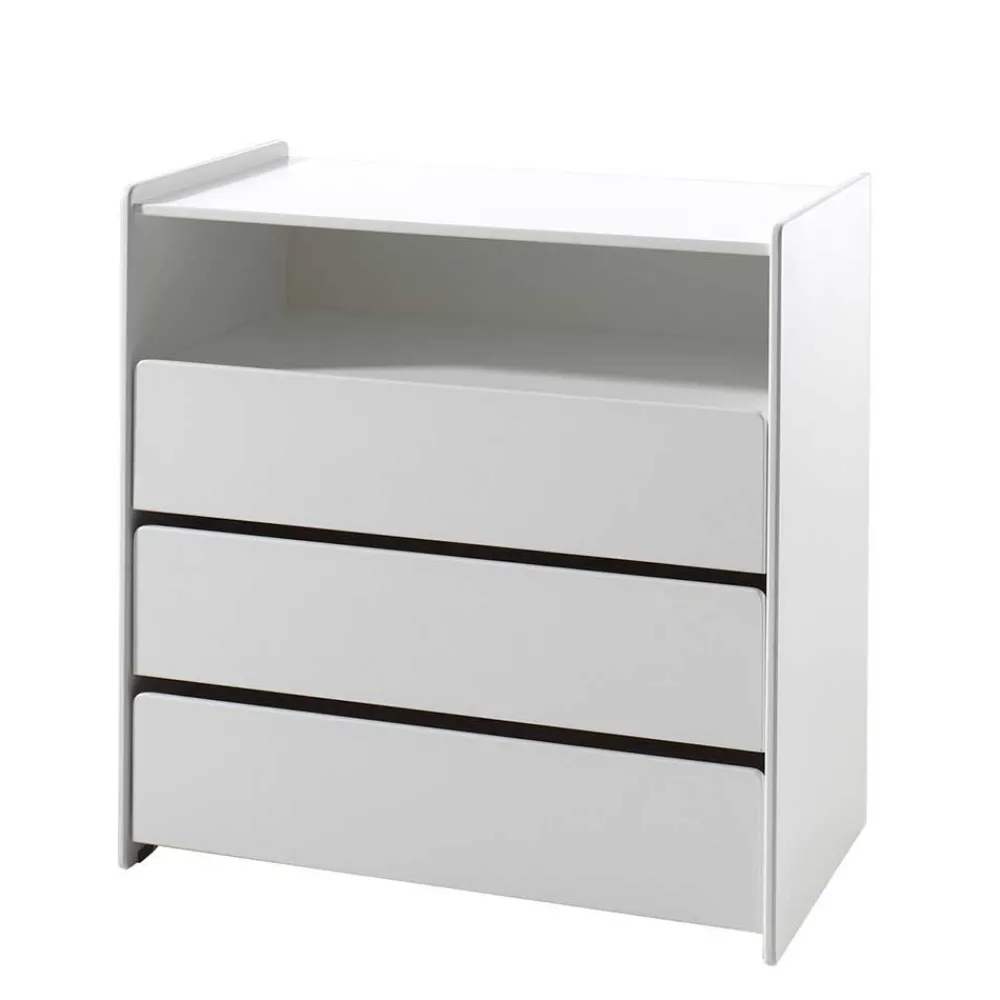 Wohnen Kindermöbel|Kinderkommoden*90x92 cm Schubladen-Kommode in Weiß - Mauricia
