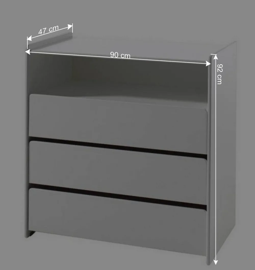 Wohnen Kindermöbel|Kinderkommoden*90x92 cm Schubladen-Kommode in Weiß - Mauricia