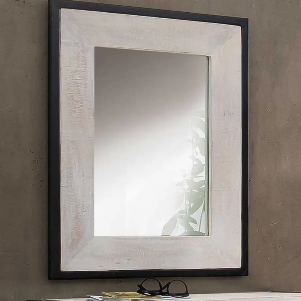 Wohnen Spiegel|Flurspiegel*82x92 cm Spiegel mit doppeltem Rahmen - Crenada