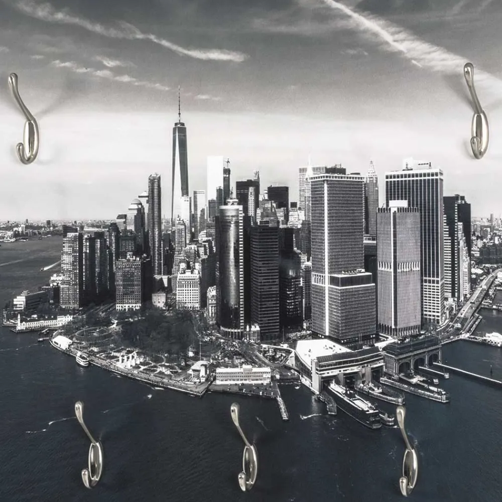 Wohnen Bürogarderoben|Garderoben*60x60 cm Wandgarderobe mit Fotodruck - Bahma