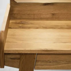 Wohnen Glasmöbel|Retro Möbel*110x45 cm Wildeiche Schminktisch mit Schublade - Hardus