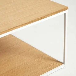 Wohnen 80x80 Couchtisch mit Bodenplatte in Eiche - Bosso