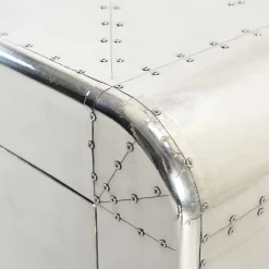 Wohnen 90x80 Design Kommode aus Massivholz & Alu - Pilot