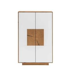 Wohnen 72x112 Design Schuhschrank in Wildeiche & Weiß - Mandrey