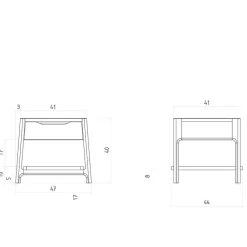 Wohnen 140x200 Designbett aus Wildeiche - Puwa