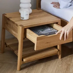 Wohnen 140x200 Designbett aus Wildeiche - Puwa