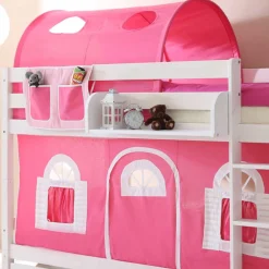 Wohnen Kinderbetten|Kindermöbel*90x200 Doppelhochbett in Weiß lackiert - Lontrain