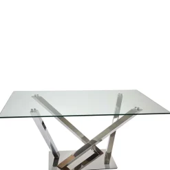 Wohnen 160x90 Esszimmer Glastisch mit Mikado Fußgestell - Tyres