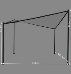 Wohnen 350x350 Garten Pavillon mit Walmdach - Emyta