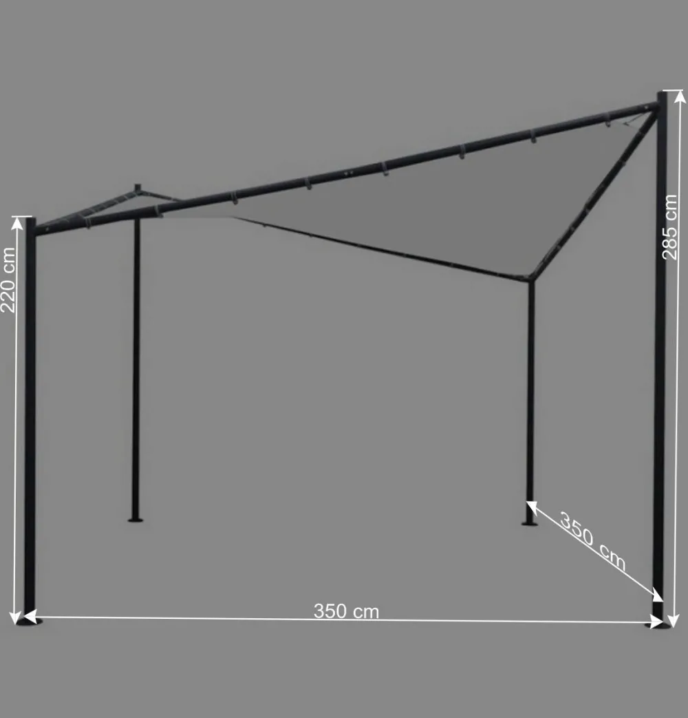 Wohnen 350x350 Garten Pavillon mit Walmdach - Emyta