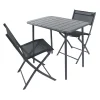 Wohnen Balkonmöbel|Terrassenmöbel*80x55 Gartentisch & Klappstühle Set - Xenata (dreiteilig)