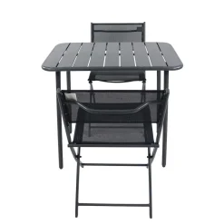 Wohnen Balkonmöbel|Terrassenmöbel*80x55 Gartentisch & Klappstühle Set - Xenata (dreiteilig)