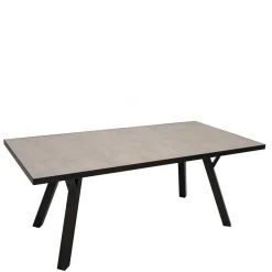 Wohnen Metall-Gartenmöbel|Gartentische*180x90 Gartentisch in Hellgrau & Dunkelgrau - Vojeco