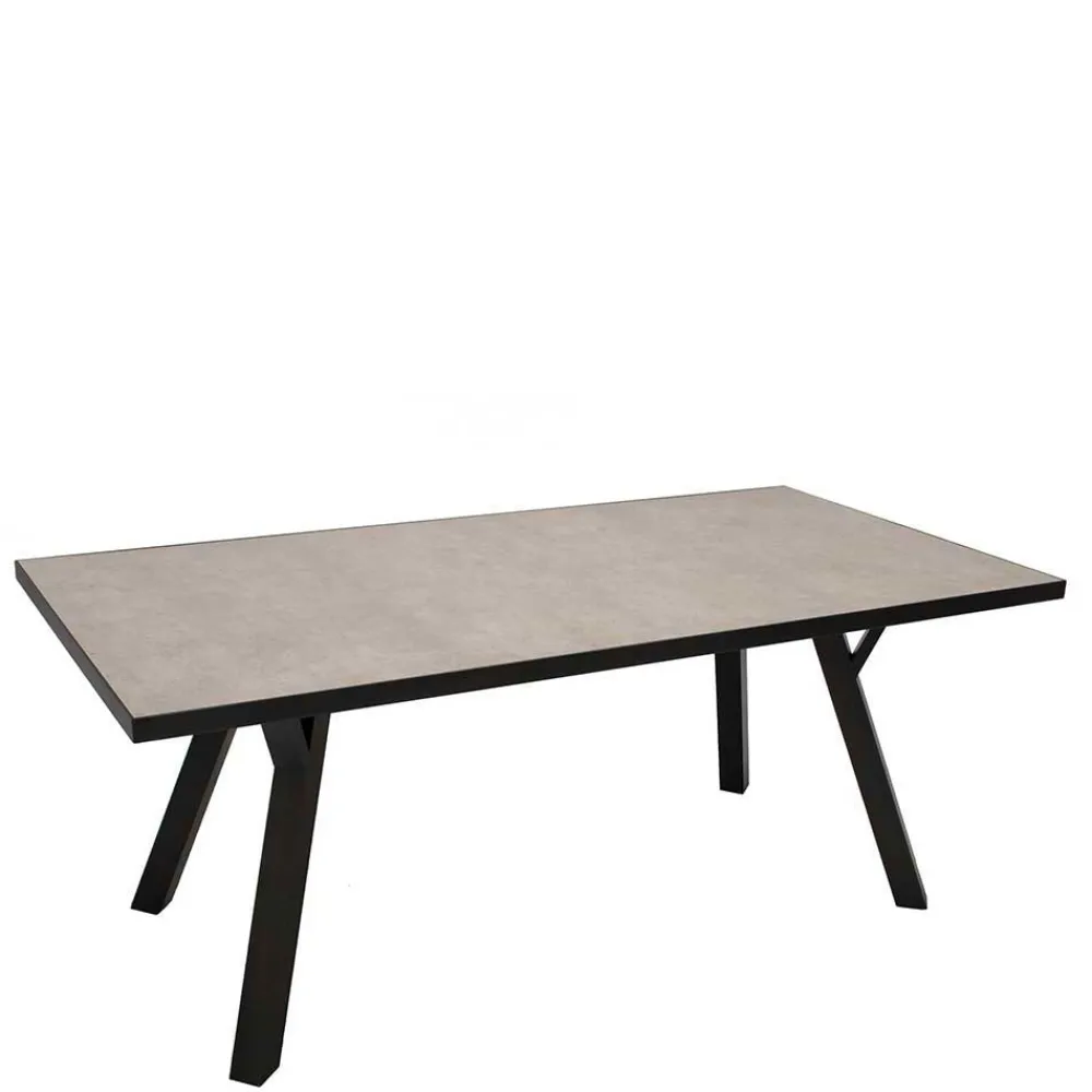 Wohnen Metall-Gartenmöbel|Gartentische*180x90 Gartentisch in Hellgrau & Dunkelgrau - Vojeco