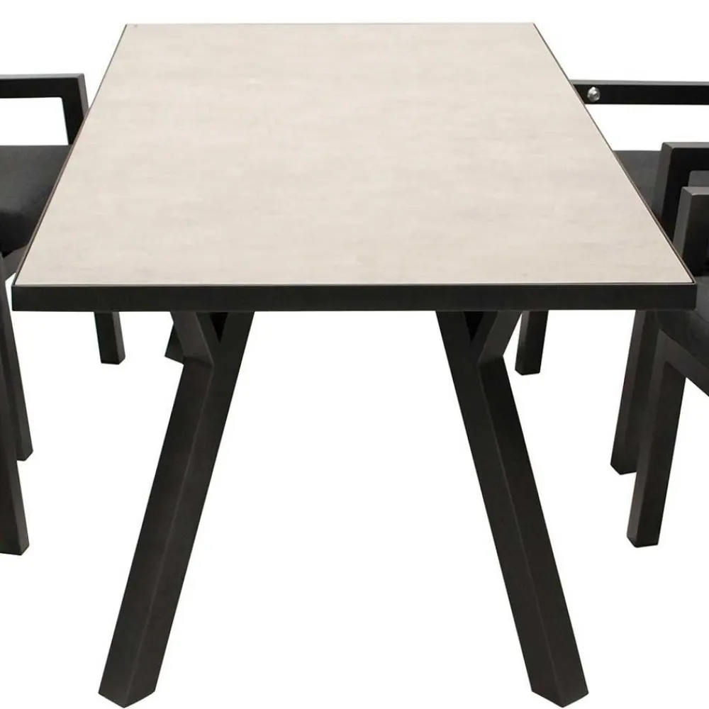 Wohnen Metall-Gartenmöbel|Gartentische*180x90 Gartentisch in Hellgrau & Dunkelgrau - Vojeco