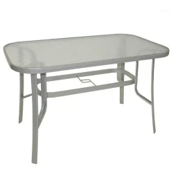 Wohnen 120x70 Gartentisch mit Glasplatte - Visinata
