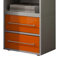 Wohnen 45x120 Hochkommode mit Glasfront Orange - Katalonia