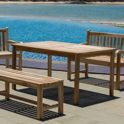 Wohnen Teakholz-Gartenmöbel*150x90 Holztisch für den Garten aus Teak - Klahuma