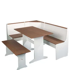 Wohnen 110x70 Küchentisch in Braun Kiefer & Weiß - Vatina