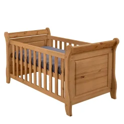 Kinder Wohnen 70x140 Kiefernholz Babybett gebeizt & geölt - Piatra