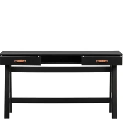 Wohnen Massivholzmöbel|Jugendzimmertische*140x62 Kiefernholz Schreibtisch in Schwarz - Ilvessino