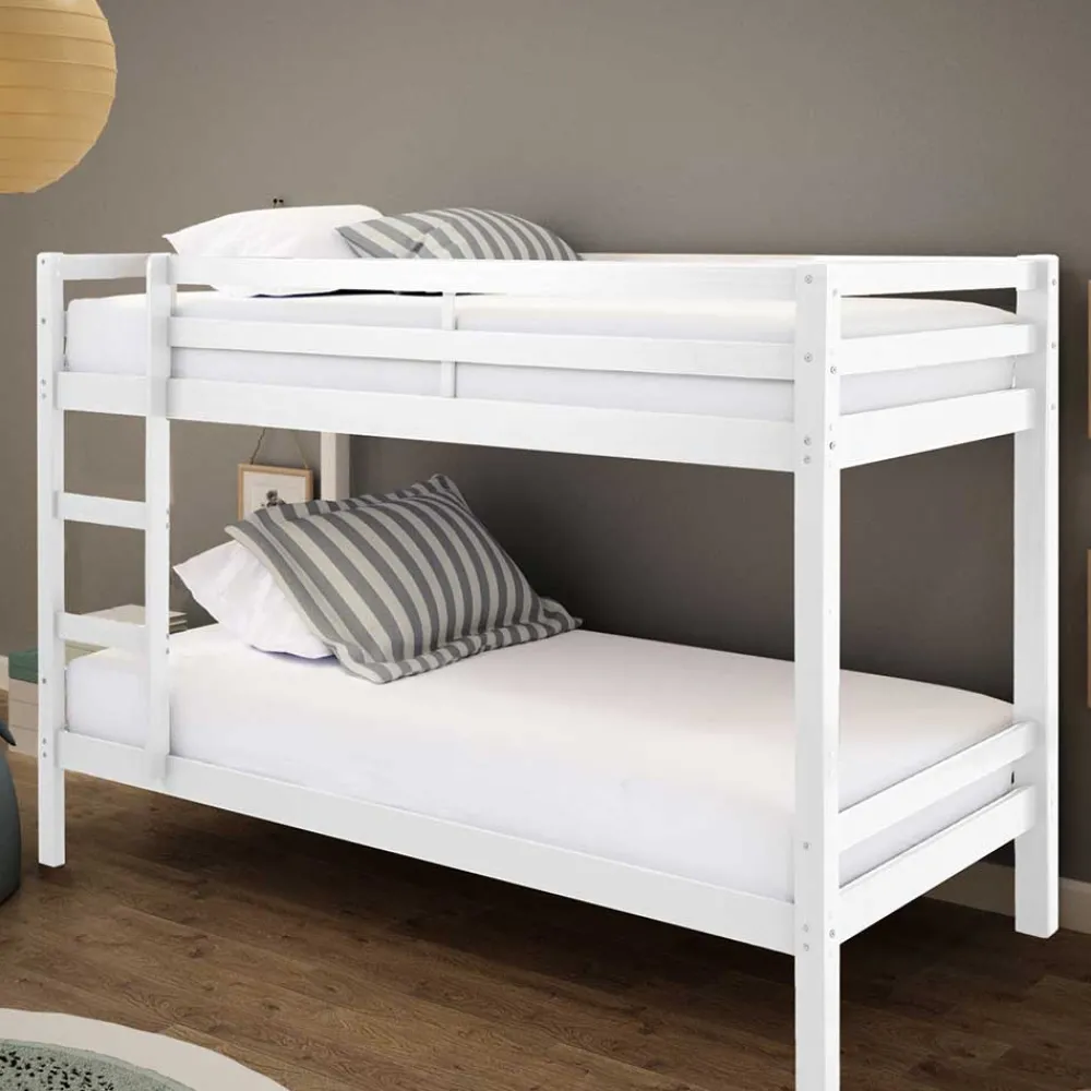 Wohnen Kinderbetten*90x200 Kinder Etagenbett in Weiß - Carona