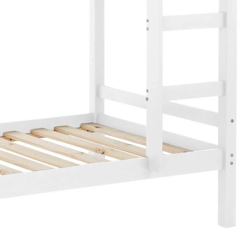 Wohnen Kinderbetten*90x200 Kinder Etagenbett in Weiß - Carona