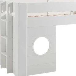 Wohnen Kinderbetten*90x200 Kinder Hütten Hochbett in Weiß - Lapel
