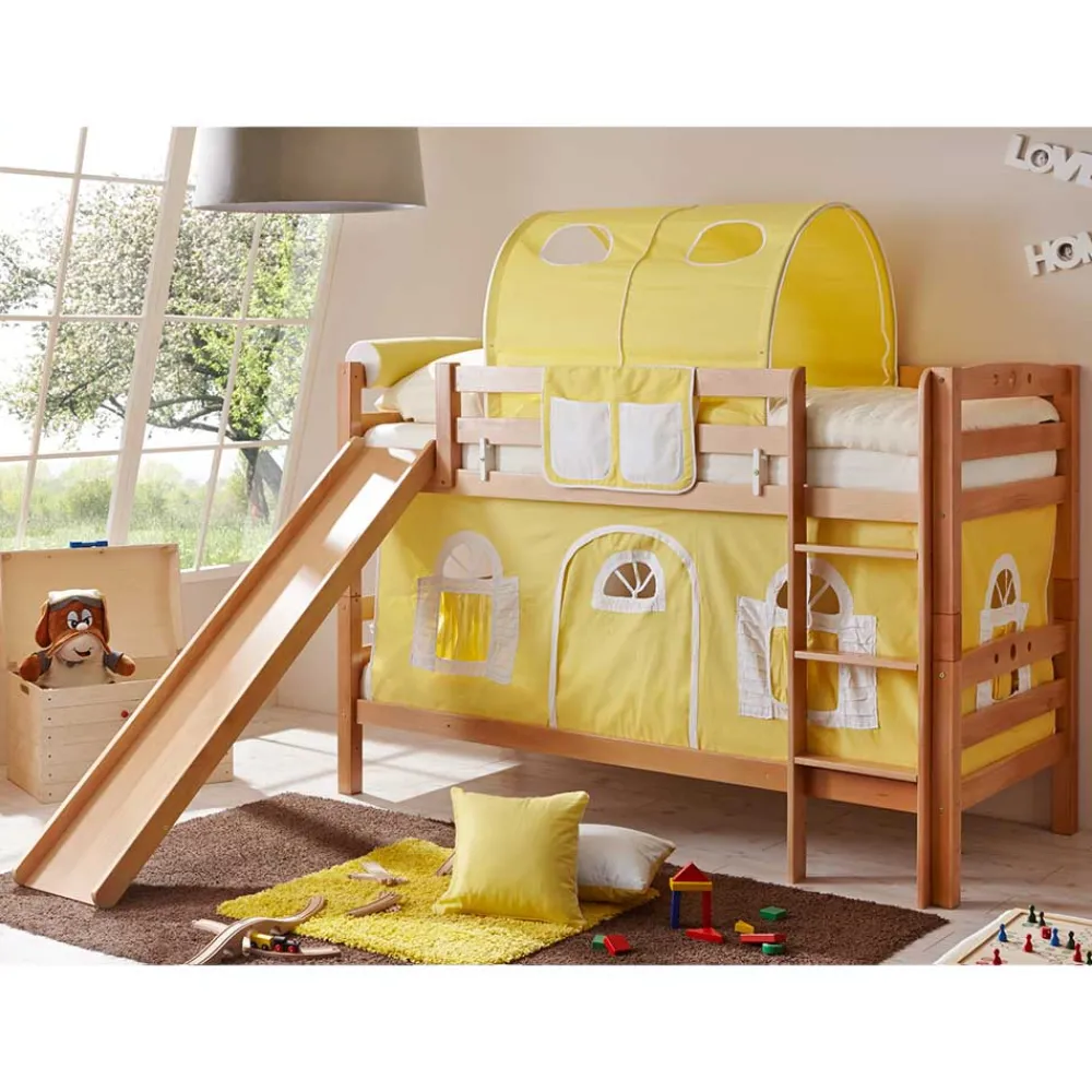 Kinder Wohnen 90x200 Kinder Stockbett mit Rutsche - Vimal