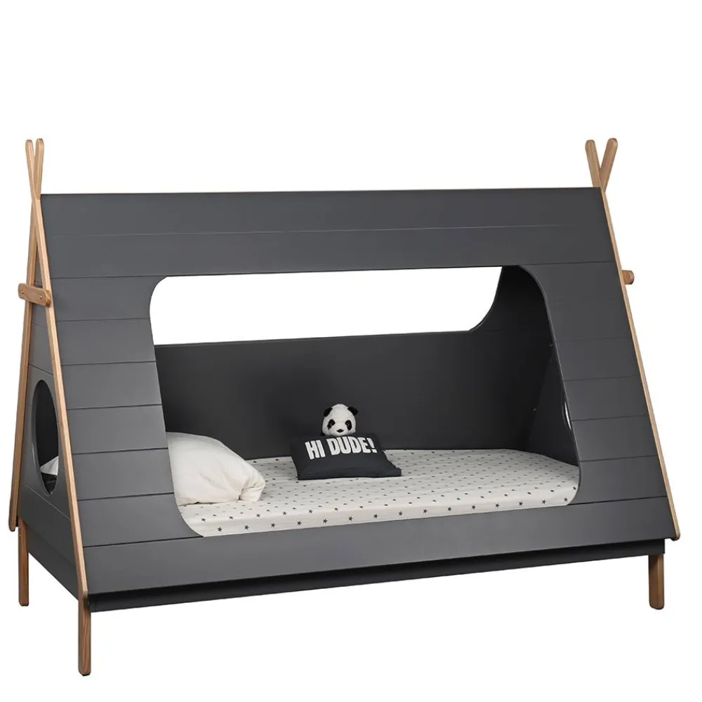 Wohnen Kinderbetten|Kindermöbel*90x200 Kinder Zeltbett in Grau - Casserra