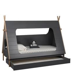 Wohnen Kinderbetten|Kindermöbel*90x200 Kinder Zeltbett in Grau - Casserra