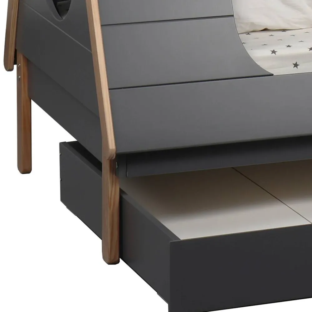 Wohnen Kinderbetten|Kindermöbel*90x200 Kinder Zeltbett in Grau - Casserra