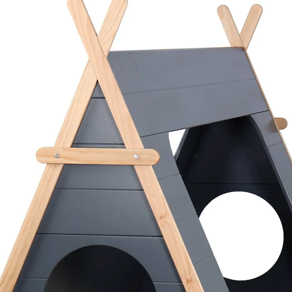 Wohnen Kinderbetten|Kindermöbel*90x200 Kinder Zeltbett in Grau - Casserra