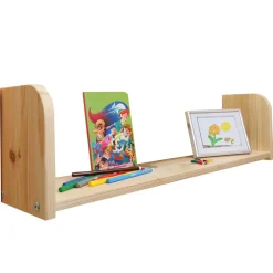 Wohnen Kinderbetten*90x200 Kinderhochbett in Natur & Lila & Beige - Genfra