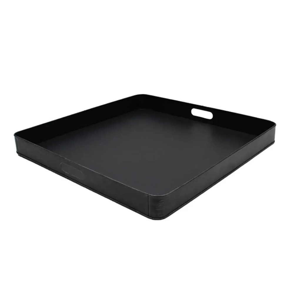 Wohnen 60x60 Metalltablett in Schwarz - Zirena