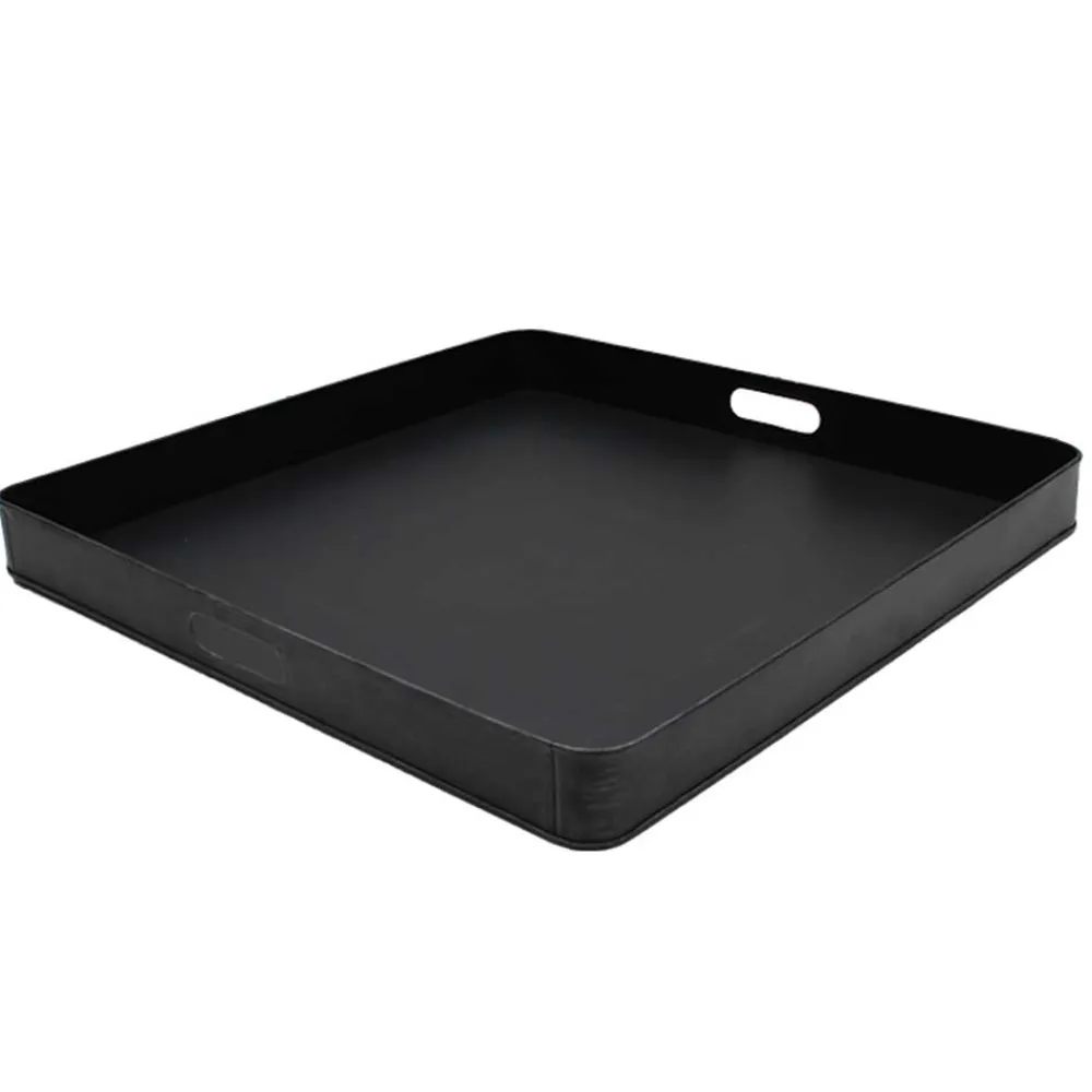 Wohnen 60x60 Metalltablett in Schwarz - Zirena
