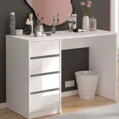 Wohnen Schminktische*110x48 Moderner Schminktisch mit vier Schubladen - Savocca