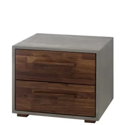 Wohnen 140x200 Polsterbett in Beige und Nussbaum - Kyras