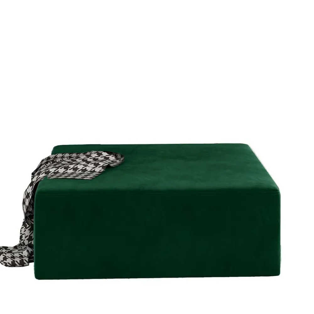 Wohnen Sessel & Hocker*83x83 Polsterhocker in Grün - Salvatoria