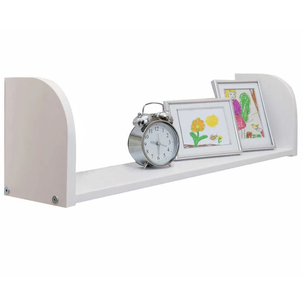 Kinder Wohnen 90x200 Prinzessinnen Etagenbett in Weiß mit Stoff Set - Laxela