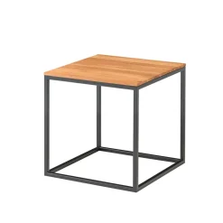 Wohnen Schwarze Möbel|Naturholzmöbel*40x40 Quadrat Beistelltisch in 2 Höhen - Yuri