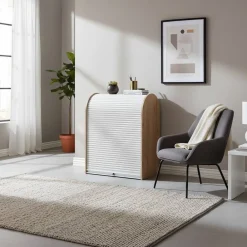 Wohnen 80x100 Rollladenschrank in Weiß & Eiche - Norwich