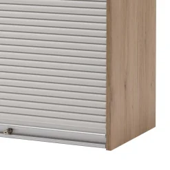 Wohnen 80x100 Rollladenschrank in Weiß & Eiche - Norwich