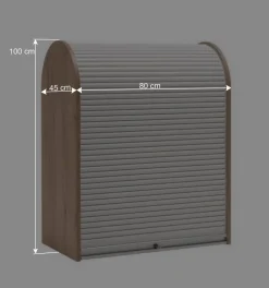 Wohnen 80x100 Rollladenschrank in Weiß & Eiche - Norwich